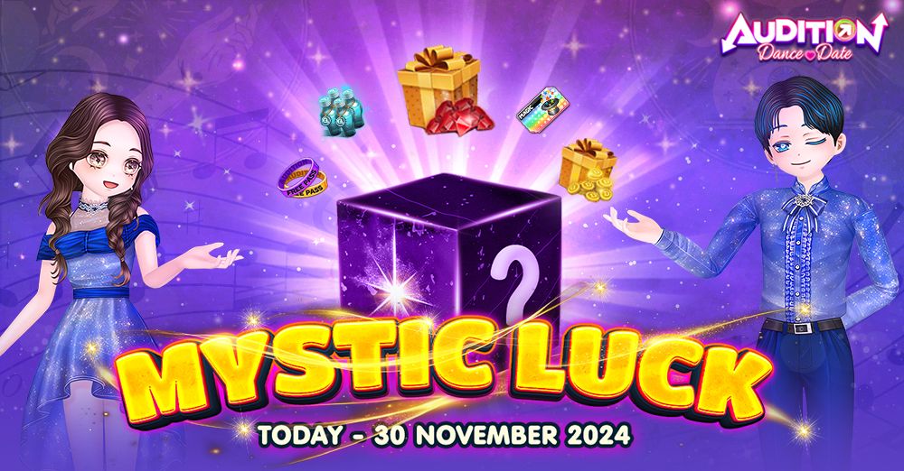 Audition Dance&Date : Mystic Luck Event! เปิดกล่องสุ่มลึกลับลุ้นรับไอเทมฟรี !